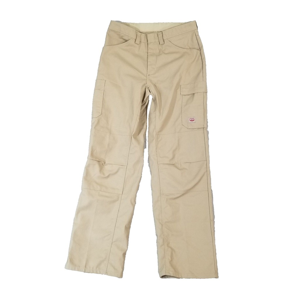 Red‎ Kap Cargo Pants Mens 34x34 Khaki Beige Double Knee Work PT2A